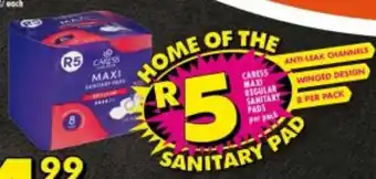 CARESS MAXI REGULAR SANITARY PADS per pack