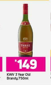 Game KWV 3 Year Old Brandy-750ml offer