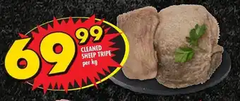 Shoprite CLEANED SHEEP TRIPE per kg offer