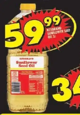 Shoprite RITEBRAND SUNFLOWER SEED OIL 2L offer