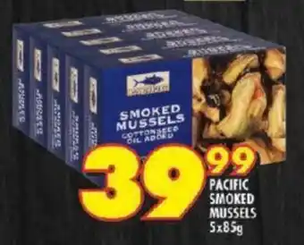 Shoprite PACIFIC SMOKED MUSSELS 5x85g offer