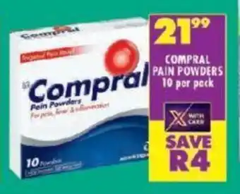 Shoprite COMPRAL PAIN POWDERS 10 per pack offer