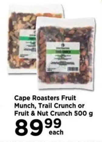 Food Lover's Market Cape Roasters Fruit Munch, Trail Crunch or Fruit & Nut Crunch 500g offer