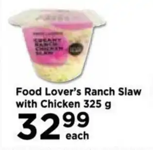 Food Lover's Market Food Lover's Ranch Slaw with Chicken 325g offer