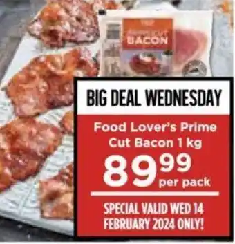 Food Lover's Market Food Lover's Prime Cut Bacon 1kg offer