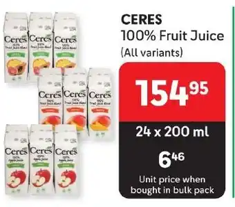 CERES 100% Fruit Juice (All variants)