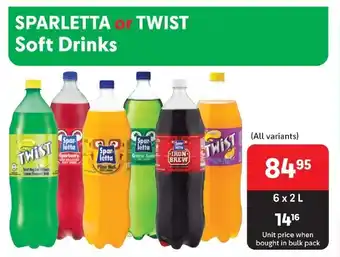 Makro SPARLETTA or TWIST Soft Drinks offer
