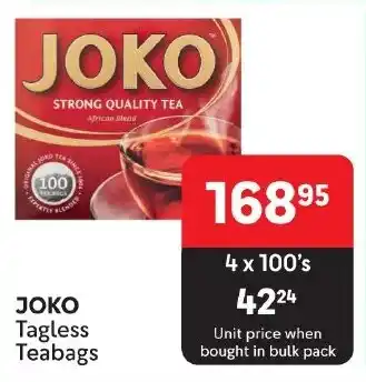 Makro JOKO Tagless Teabags offer