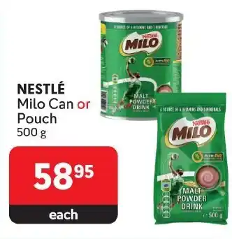 Makro NESTLÉ Milo Can or Pouch 500g offer