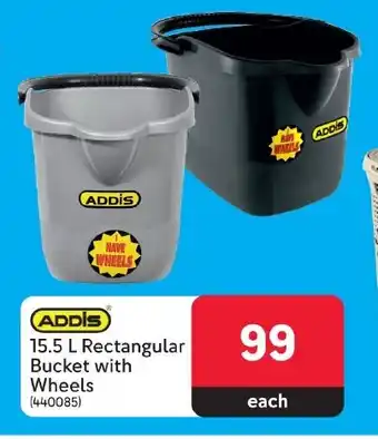 Makro ADDIS 15.5L Rectangular Bucket with Wheels offer