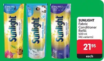 Makro SUNLIGHT Fabric Conditioner Refill 500ml (All variants) offer