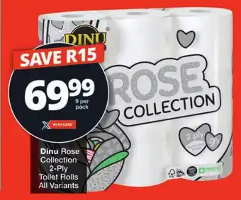 Checkers Dinu Rose Collection 2-Ply Toilet Rolls All Variants offer