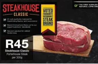Checkers Steakhouse Classic Porterhouse Steak per 300g offer