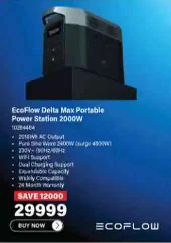 Incredible Connection EcoFlow Delta Max Portable Power Station 2000W offer