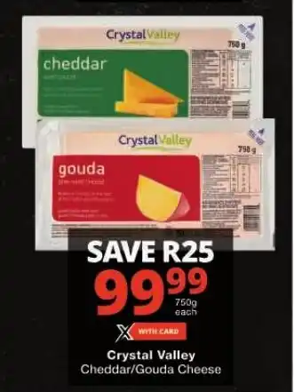 Checkers Crystal Valley Cheddar/Gouda Cheese offer