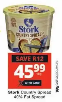 Checkers Stork Country Spread 40% Fat Spread offer