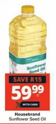 Checkers Housebrand Sunflower Seed Oil offer