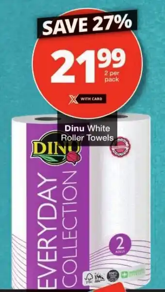 Checkers Dinu White Roller Towels offer