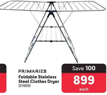 Makro PRIMARIES Foldable Stainless Steel Clothes Dryer offer