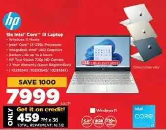 HiFi Corp HP 15s Intel Core i3 Laptop offer