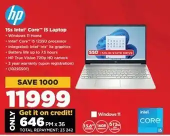 HiFi Corp HP 15s Intel Core i5 Laptop offer