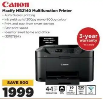 HiFi Corp Canon Maxify MB2140 Multifunction Printer offer