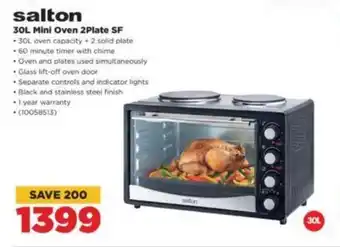 HiFi Corp Salton 30L Mini Oven 2Plate SF offer