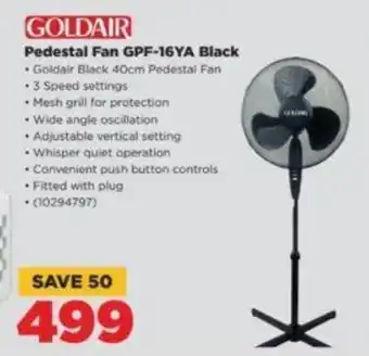 HiFi Corp GOLDAIR Pedestal Fan GPF-16YA Black offer