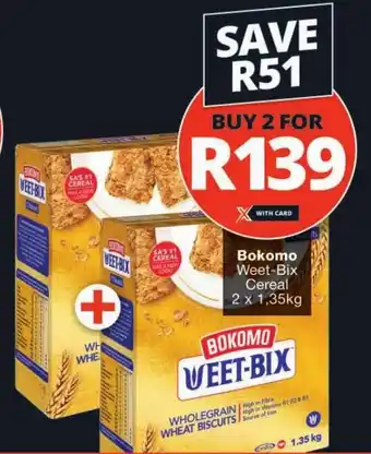 Checkers Bokomo Weet-Bix Cereal offer