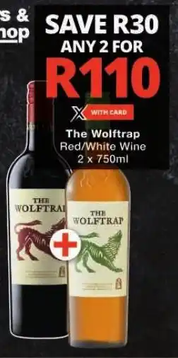 Checkers The Wolftrap Red/White Wine 2 x 750ml offer