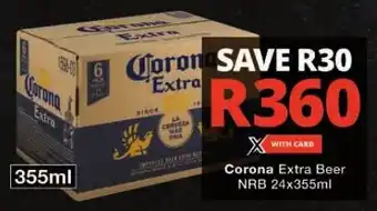 Checkers Corona Extra Beer NRB 24x355ml offer