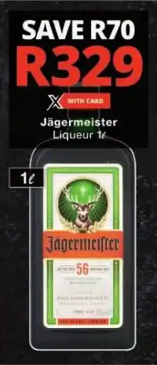 Checkers Jägermeister Liqueur 1L offer