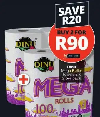 Checkers Dinu Mega Roller Towels 2 x 2 per pack offer