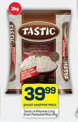 Tastic or Allsome Long Grain Parboiled Rice 2kg