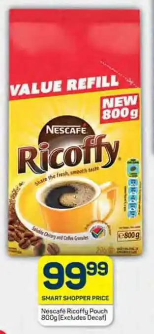 Pick n Pay Nescafé Ricoffy Pouch 800g (Excludes Decaf) offer