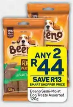 Pick n Pay Beeno Semi-Moist Dog Treats Assorted 120g offer