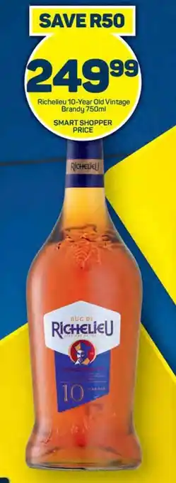 Pick n Pay Richelieu 10-Year Old Vintage Brandy 750ml offer
