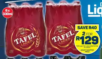 Pick n Pay Tafel Lager Non-returnable Bottles 6x330ml offer