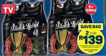 Pick n Pay Carling Black Label Non-returnable Bottles or Cans 6 x 330ml offer