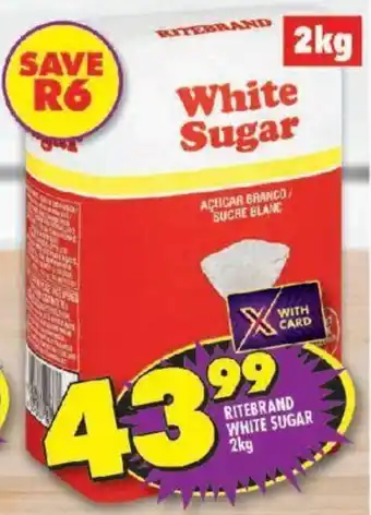 Shoprite RITEBRAND WHITE SUGAR 2kg offer