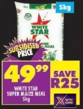 Shoprite WHITE STAR SUPER MAIZE MEAL 5kg offer