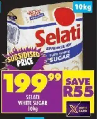 Shoprite SELATI WHITE SUGAR 10kg offer