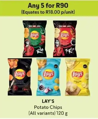 Makro LAY'S Potato Chips (All variants) 120g offer