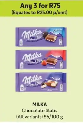 Makro MILKA Chocolate Slabs (All variants) 95/100g offer