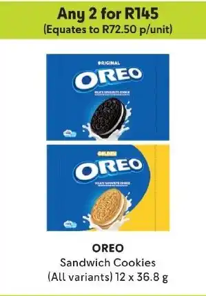 Makro OREO Sandwich Cookies (All variants) 12 x 36.8g offer