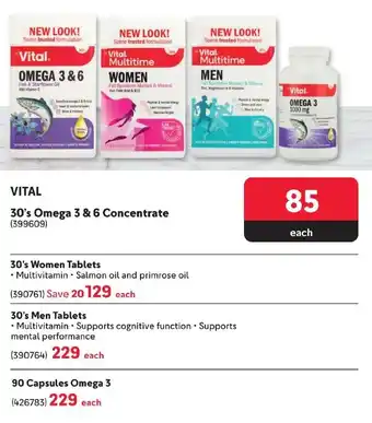 Makro VITAL 30's Omega 3 & 6 Concentrate offer