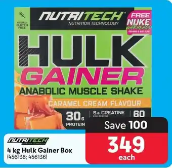 Makro NUTRITECH 4kg Hulk Gainer Box offer