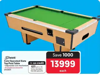 Makro Shoot Coin Operated Slate Top Pool Table offer