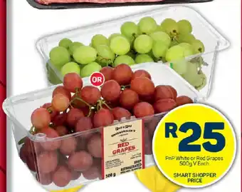 Pick n Pay Hypermarket PnP White or Red Grapes 500g V Each offer