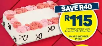 Pick n Pay Hypermarket PnP Rectangular Cake Assorted 30 x 20cm Each offer